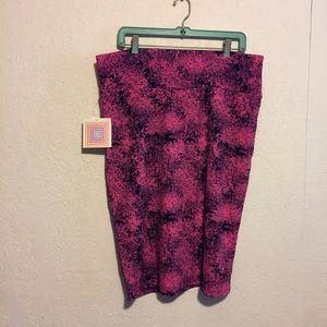 LuLaRoe Hot Pink & Black Cassie Skirt XL NWT
